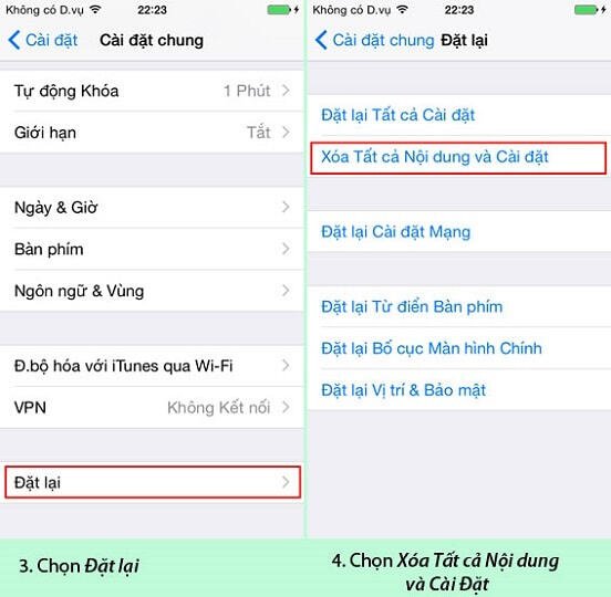 Khôi phục cài đặt gốc