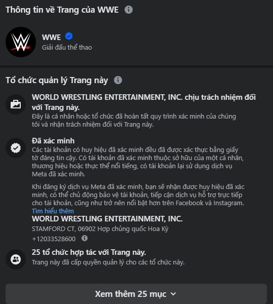 Sự thật về fanpage WWE Việt Nam có tích xanh giả mạo